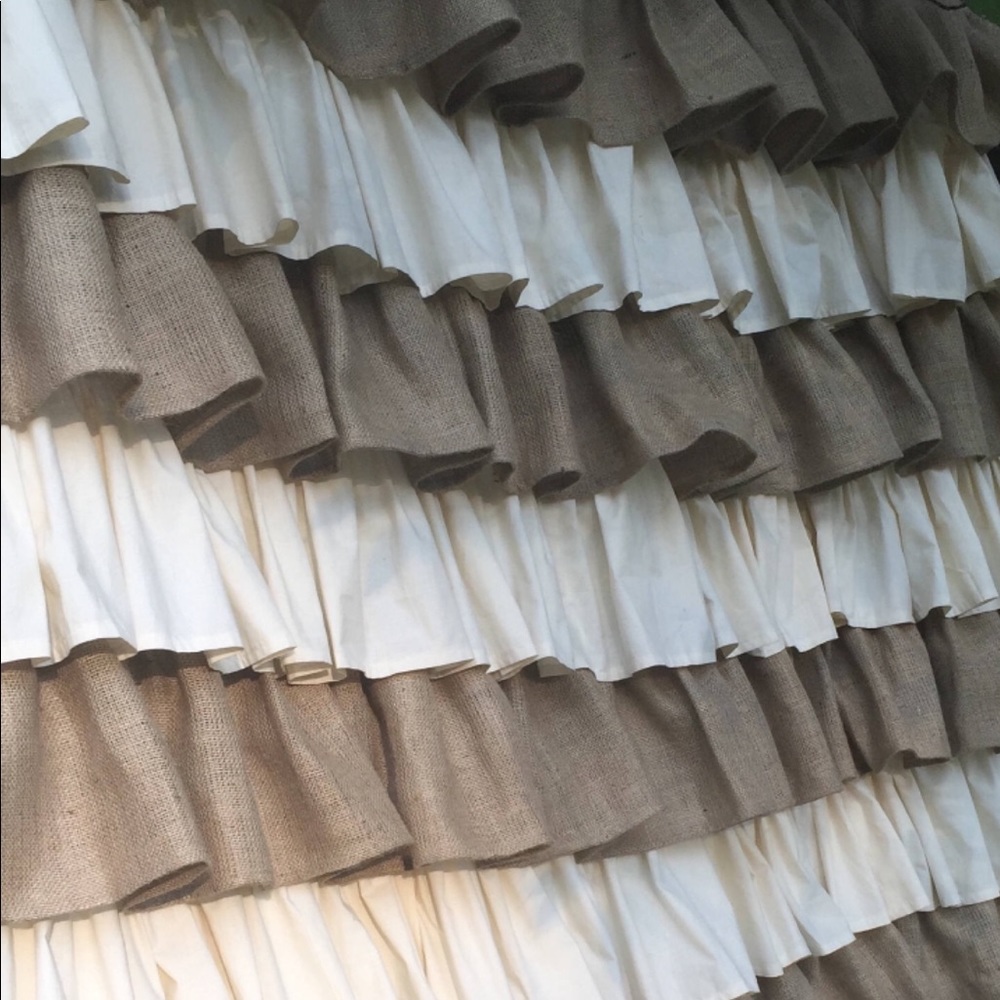 Burlap/Cotton Shower curtain